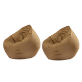 Maxbell 2 Pieces Waterproof Stuffed Animal Storage Bean Bag Cover Coffee