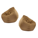 Maxbell 2 Pieces Waterproof Stuffed Animal Storage Bean Bag Cover Coffee