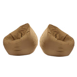 Maxbell 2 Pieces Waterproof Stuffed Animal Storage Bean Bag Cover Coffee