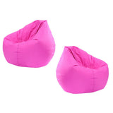 Maxbell 2 Pieces Waterproof Stuffed Animal Storage Bean Bag Cover Hot Pink