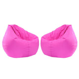 Maxbell 2 Pieces Waterproof Stuffed Animal Storage Bean Bag Cover Hot Pink
