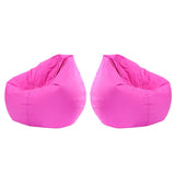 Maxbell 2 Pieces Waterproof Stuffed Animal Storage Bean Bag Cover Hot Pink