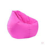 Maxbell 2 Pieces Waterproof Stuffed Animal Storage Bean Bag Cover Hot Pink
