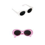 Maxbell Retro Clout Goggles Glasses Oval Bold Mod Thick Frame Sunglasses Pack of 2