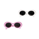 Maxbell Retro Clout Goggles Glasses Oval Bold Mod Thick Frame Sunglasses Pack of 2