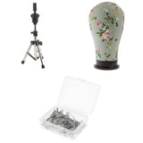 Maxbell Mannequin Cork Canvas Block+Training Holder Stand+100 T Needle Pins Kit Set