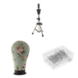 Maxbell Mannequin Cork Canvas Block+Training Holder Stand+100 T Needle Pins Kit Set