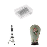 Maxbell Mannequin Cork Canvas Block+Training Holder Stand+100 T Needle Pins Kit Set
