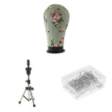 Maxbell Mannequin Cork Canvas Block+Training Holder Stand+100 T Needle Pins Kit Set