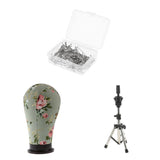 Maxbell Mannequin Cork Canvas Block+Training Holder Stand+100 T Needle Pins Kit Set