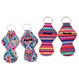 Maxbell 2 Pair Colorful Handy Lip Balm Holder Key Chain Gifts for Kids and Adults