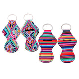 Maxbell 2 Pair Colorful Handy Lip Balm Holder Key Chain Gifts for Kids and Adults