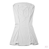 Maxbell 3pcs Stretch Cocktail Poseur Dry Bar Spandex Table Cover Cloth Decor White