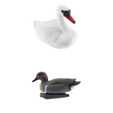 Maxbell 2x Floating Swan Decoy & 31cm Drake Hunting Fishing Garden Scarer Scarecrow