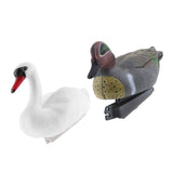 Maxbell 2x Floating Swan Decoy & 31cm Drake Hunting Fishing Garden Scarer Scarecrow