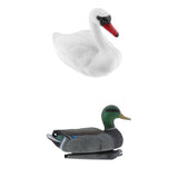 Maxbell 2x Floating Swan Decoy & 35cm Drake Hunting Fishing Garden Scarer Scarecrow