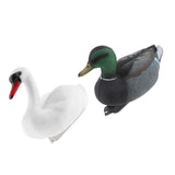 Maxbell 2x Floating Swan Decoy & 35cm Drake Hunting Fishing Garden Scarer Scarecrow