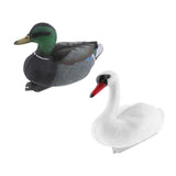 Maxbell 2x Floating Swan Decoy & 35cm Drake Hunting Fishing Garden Scarer Scarecrow