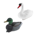Maxbell 2x Floating Swan Decoy & 35cm Drake Hunting Fishing Garden Scarer Scarecrow
