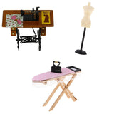 Maxbell 3pcs 1/12 Dollhouse Miniature Furniture Accs and Mannequin Model Stand Decor