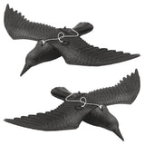 Maxbell 2pcs Realistic Flying Hunting Black Crow Decoy Garden Scarer Scarecrow
