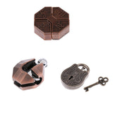 Maxbell 3pcs Chinese Lock Puzzle Metal Brain Teaser IQ Test Toys for Adults Children