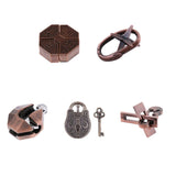Maxbell 5pcs Chinese Lock Puzzle Metal Brain Teaser IQ Test Toys for Adults Children