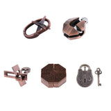 Maxbell 5pcs Chinese Lock Puzzle Metal Brain Teaser IQ Test Toys for Adults Children