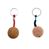 Maxbell 2Pcs 3.5cm Single Ball Cork Keyring Buoyant Key Ring Marine Sail Boat Float