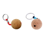 Maxbell 2Pcs 3.5cm Single Ball Cork Keyring Buoyant Key Ring Marine Sail Boat Float