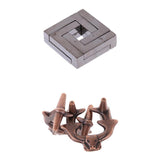 Maxbell Locks Puzzle Classic Metal Brain Teaser Educational Toy for Adults Children