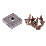 Maxbell Locks Puzzle Classic Metal Brain Teaser Educational Toy for Adults Children