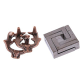 Maxbell Locks Puzzle Classic Metal Brain Teaser Educational Toy for Adults Children