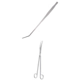 Maxbell Stainless Steel Aquarium Tank Plant Aquascaping Kit Elbow Scissors Tweezer