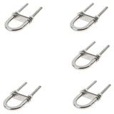 Maxbell 5pieces 304 Stainless Steel Boat Bow Stern Eye, U-Bolt, Marine Rigging M6*90