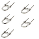 Maxbell 5pieces 304 Stainless Steel Boat Bow Stern Eye, U-Bolt, Marine Rigging M6*90
