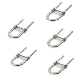 Maxbell 5pieces 304 Stainless Steel Boat Bow Stern Eye, U-Bolt, Marine Rigging M6*90