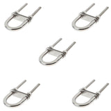 Maxbell 5pieces 304 Stainless Steel Boat Bow Stern Eye, U-Bolt, Marine Rigging M6*90