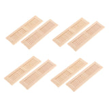 Maxbell 8 Pieces 1/12 Dollhouse Furniture Wooden Shutters DIY Window Accessory