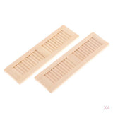 Maxbell 8 Pieces 1/12 Dollhouse Furniture Wooden Shutters DIY Window Accessory