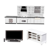 Maxbell 1/12 Dollhouse Miniature Furniture Kitchen Cabinet TV Cabinet Living Room
