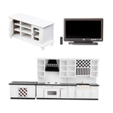Maxbell 1/12 Dollhouse Miniature Furniture Kitchen Cabinet TV Cabinet Living Room