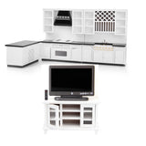 Maxbell 1/12 Dollhouse Miniature Furniture Kitchen Cabinet TV Cabinet Living Room