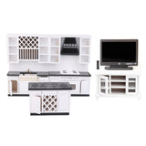 Maxbell 1/12 Dollhouse Miniature Furniture Kitchen Cabinet TV Cabinet Living Room