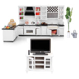 Maxbell 1/12 Dollhouse Miniature Furniture Kitchen Cabinet TV Cabinet Living Room