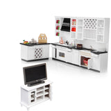 Maxbell 1/12 Dollhouse Miniature Furniture Kitchen Cabinet TV Cabinet Living Room