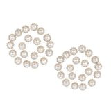 Maxbell 40 Pieces Faux Pearl Buttons Rhinestone Embellishments Flatback for DIY 12mm