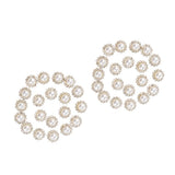 Maxbell 40 Pieces Faux Pearl Buttons Rhinestone Embellishments Flatback for DIY 12mm