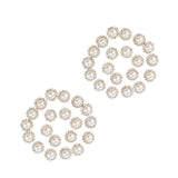 Maxbell 40 Pieces Faux Pearl Buttons Rhinestone Embellishments Flatback for DIY 12mm