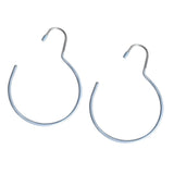 Maxbell 2pcs Tie Scarf Tie Clothes Storage Rack Silver